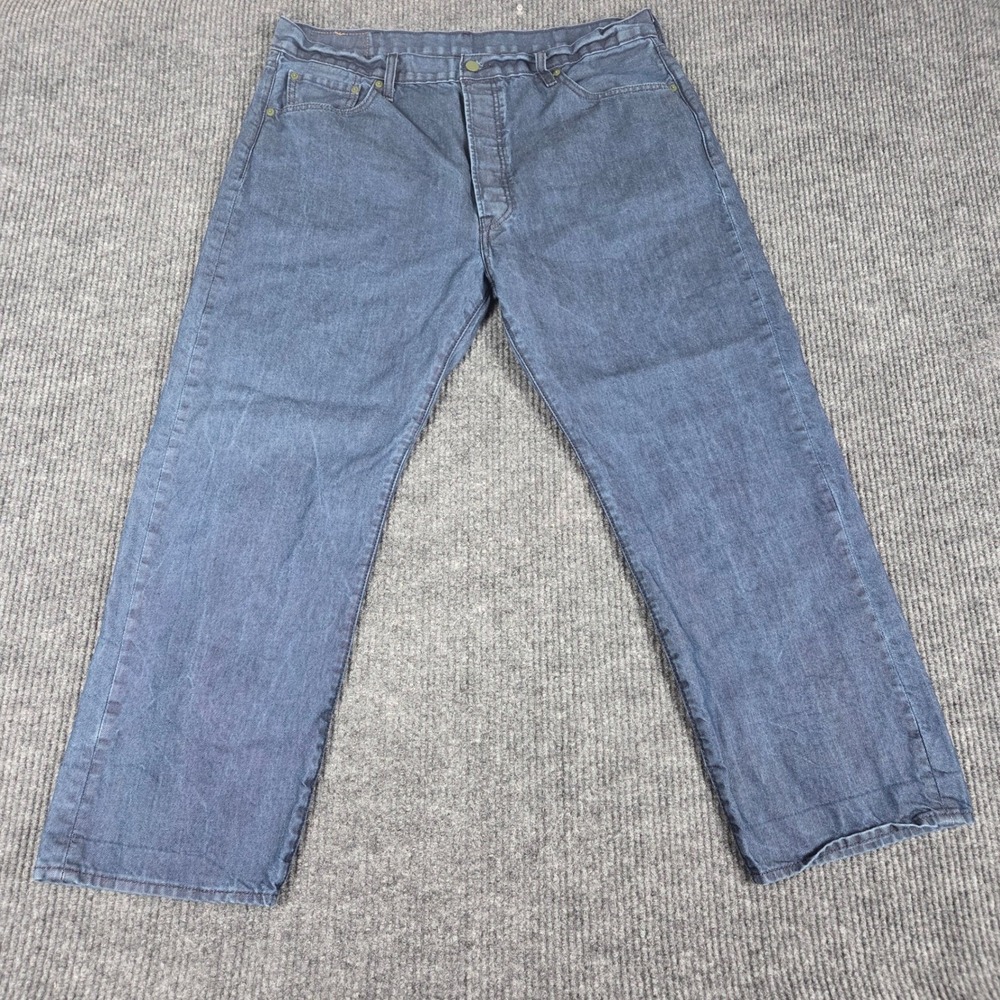 Levi's 501 Original Fit Overdyed Blue Camo Pocket Jeans 40x30 00501-2885 Mens